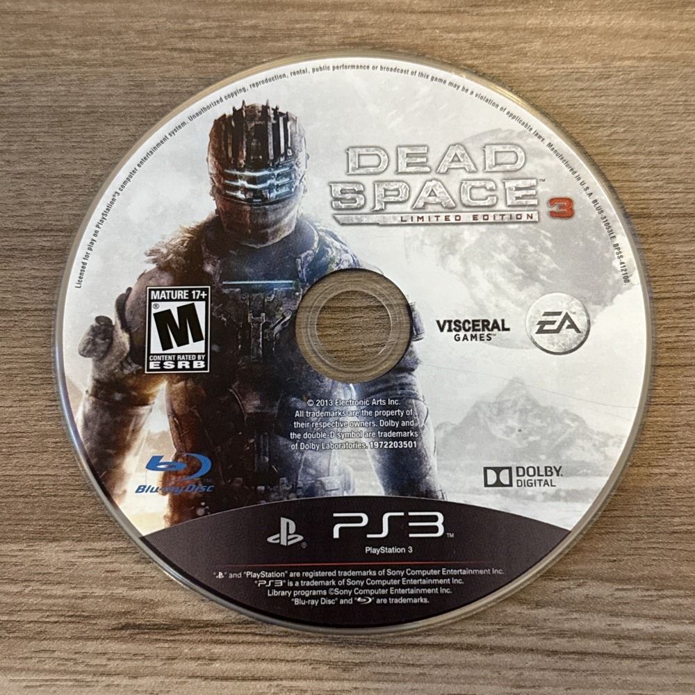 Dead Space 3 Limited Edition PlayStation 3 Disc‎ Only 2013